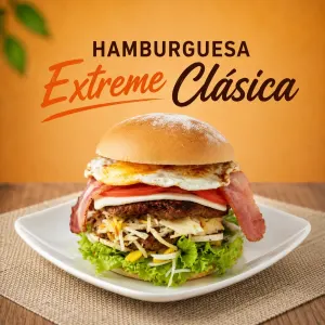 Hamburguesa Extreme Clasica