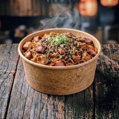 Fideos Yakisoba de Pollo y Cerdo