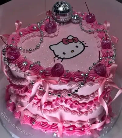Pastel de Hello kitty Rosa