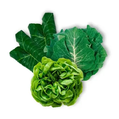 Hojas verdes (lechuga, espinaca, kale)