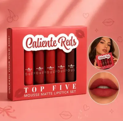 Mousse Matte Lipstick set rojo ❤️💄