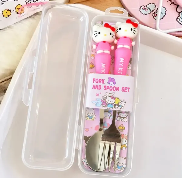 Set Cubiertos Hello Kitty