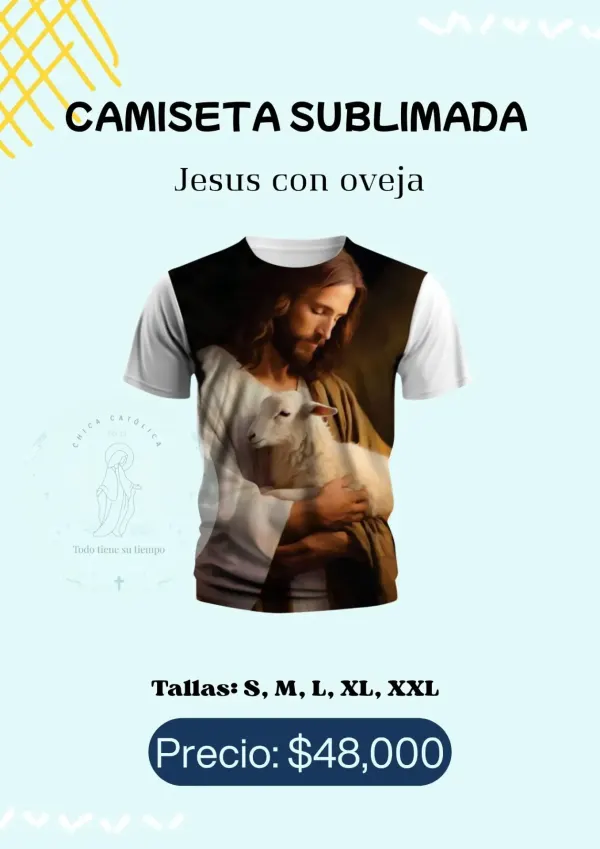 CAMISETA JESUS CON OVEJA