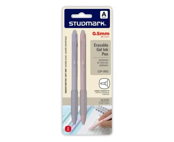 Set de 2 bolígrafos en gel borrables 0.5mm Studmark®