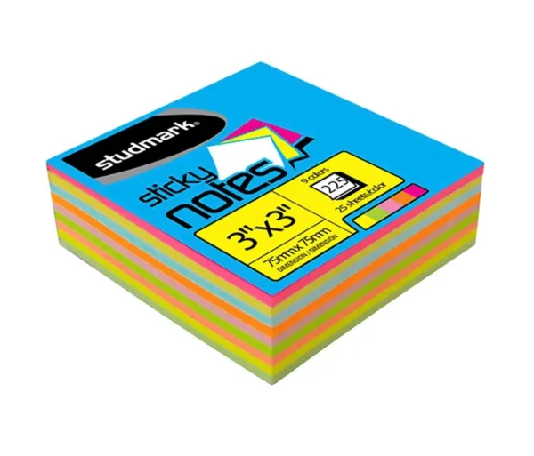 Notas autoadhesivas 225 unidades 9 colores distintos