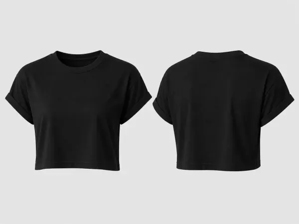 Camiseta Crop Negra Activa