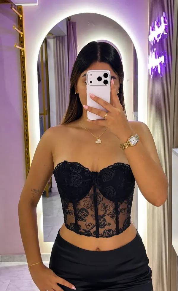 CORSET CORTO FLOR