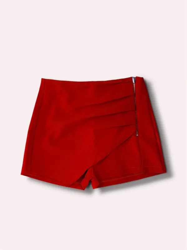 Falda Short Roja