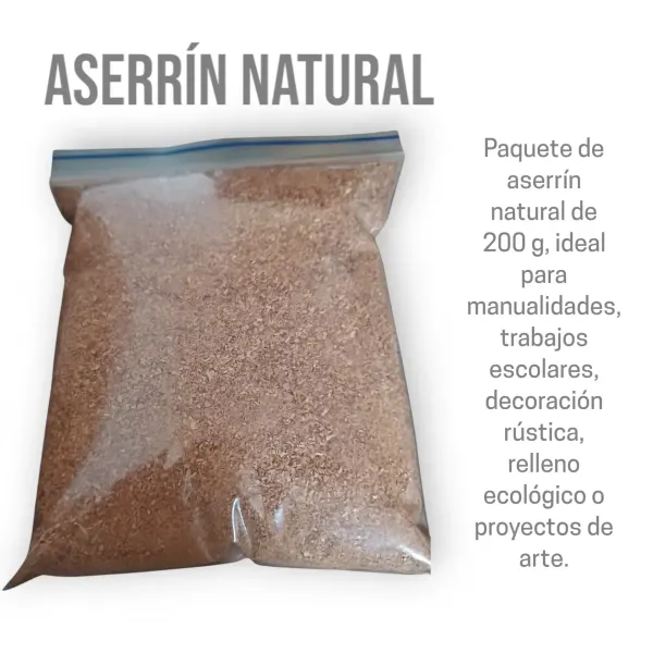 Aserrín natural por paquete 200g