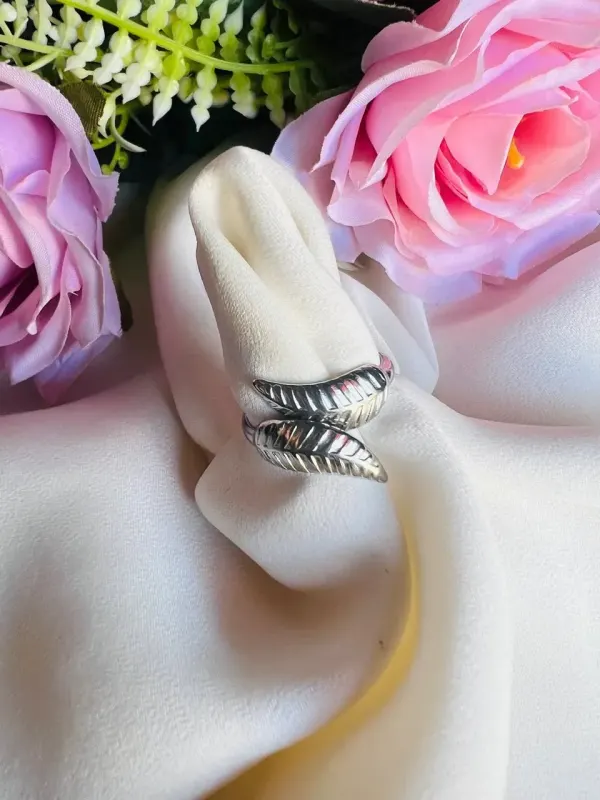 ANILLO SILVER HOJITAS