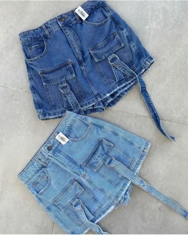 Falda short cargo