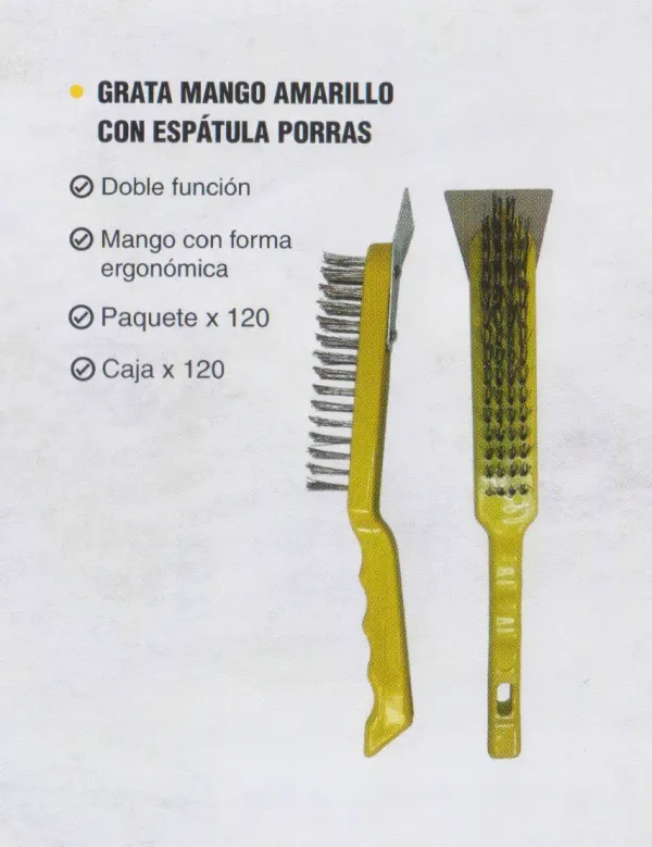 GRATA MANGO AMARILLO CON ESPÁTULA