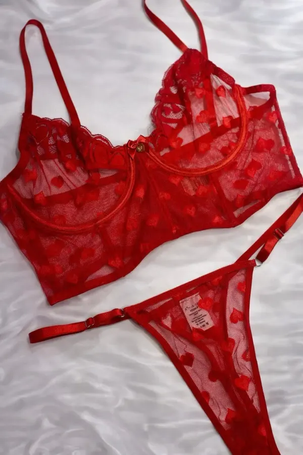 Set de corazones rojos