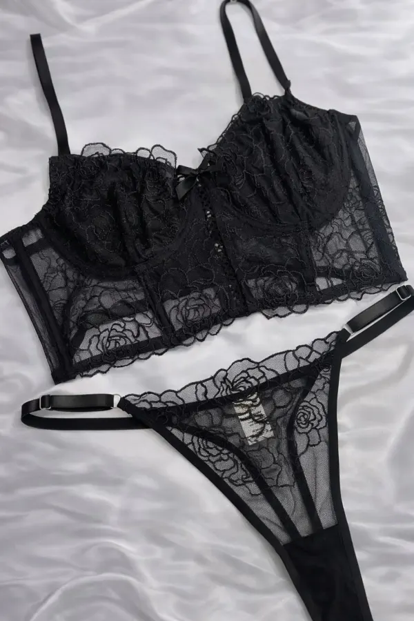 Set Corset Negro