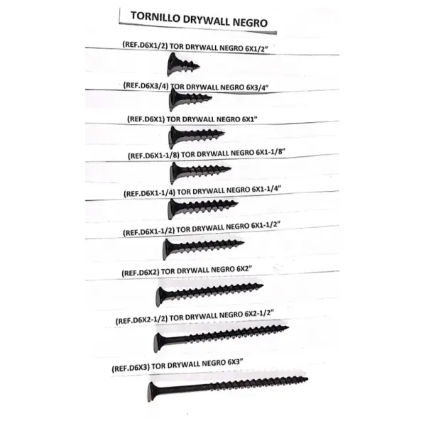 TORNILLO DRYWALL NEGRO
