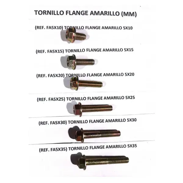 TORNILLO FLANGE AMARILLO