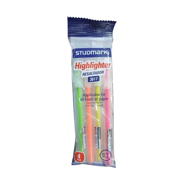 Resaltadores Fluorescentes 4 piezas Studmark®
