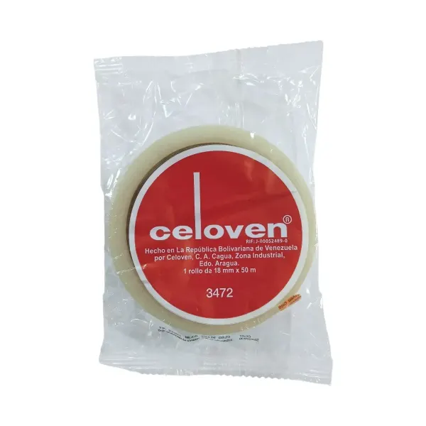 Cinta 18mm x 50mts adhesiva 3472 Celoven