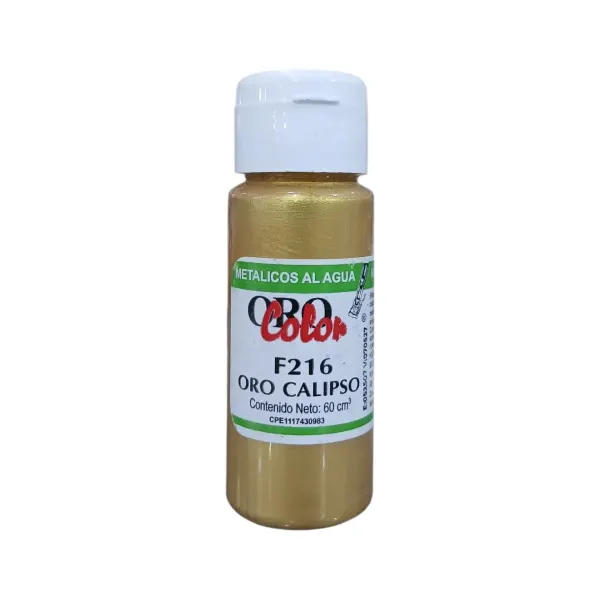Pintura oro calipso metalizada de 60ml Oro Color®