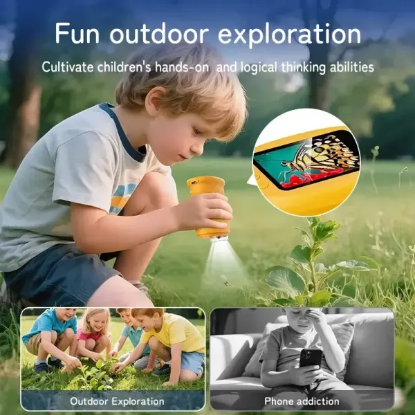 Microscopio Digital Portátil para Niños 1000X con Pantalla