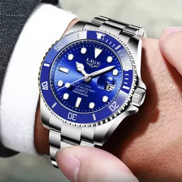 Reloj pulsera líge cara azul