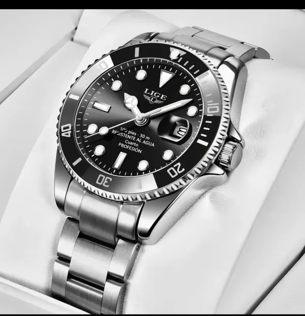 Reloj líge submarino cara negra