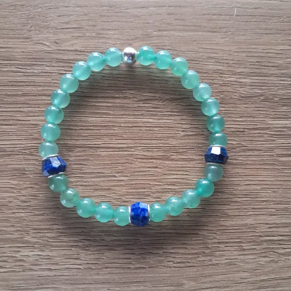 PULSERA AVENTURINA CON LAPISLÁZULI