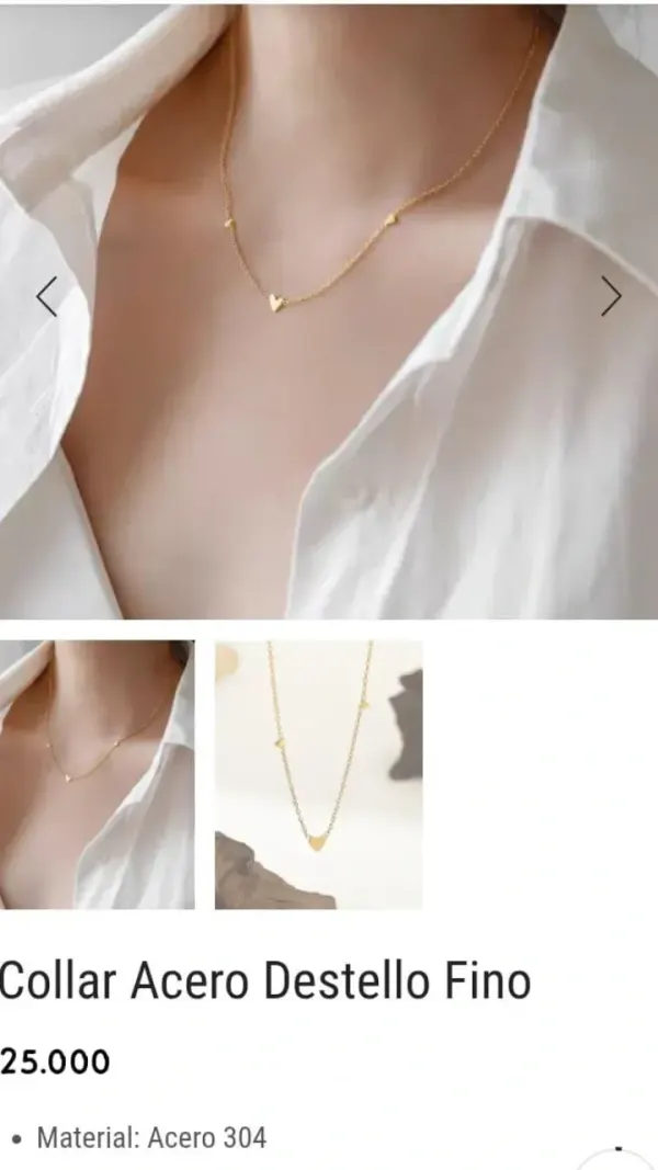 Collar Acero Destello Fino