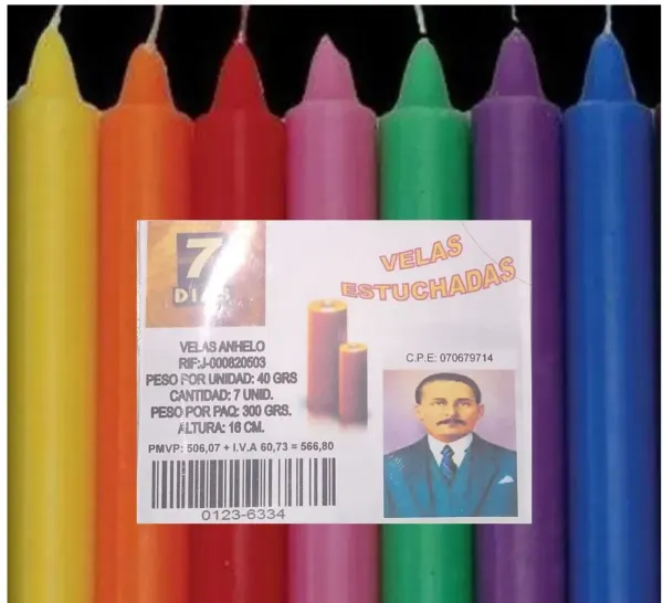 VELAS ESTUCHADAS 7 COLORES (JOSE GREGORIO HERNANDEZ) MARCA ANHELO