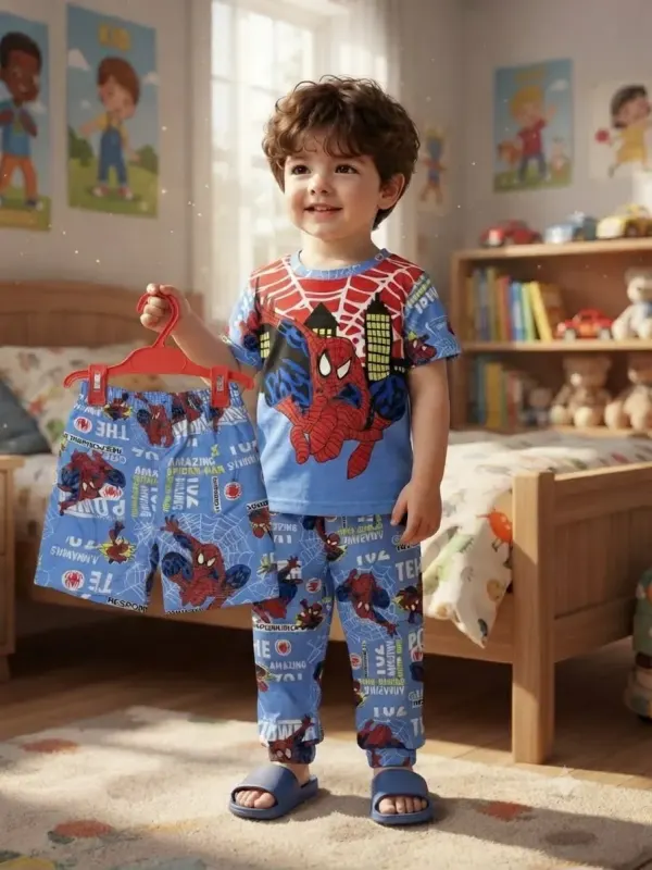 pijamas de 3 piezas para niño