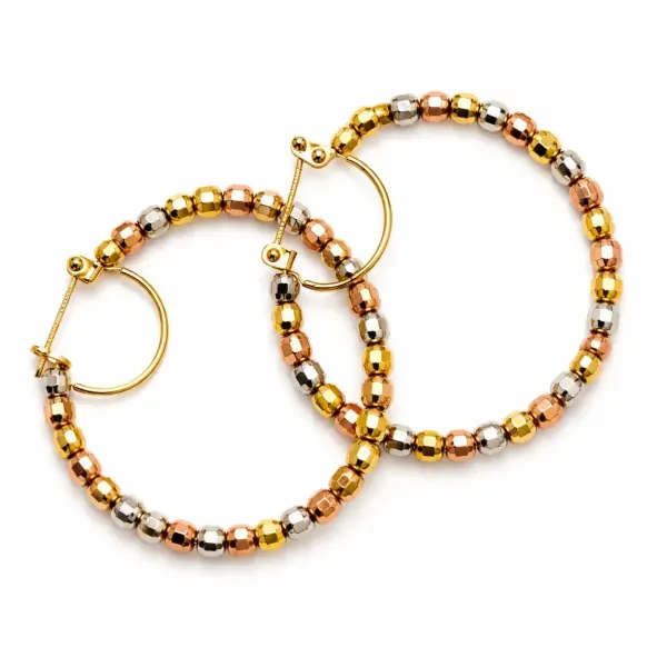 ARETES ARRACADAS BALINES 3 TONOS