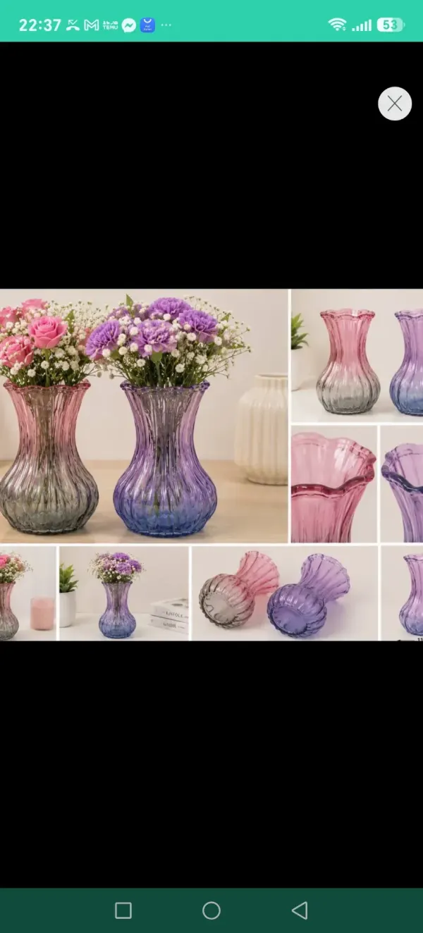 Florero de cristal 25626