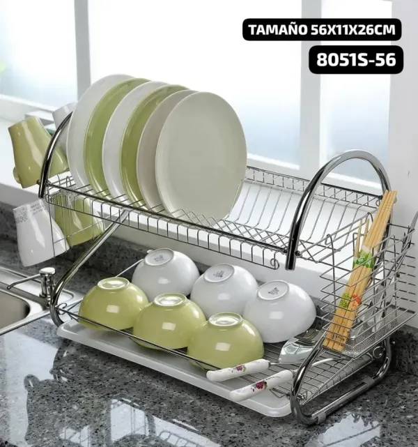 ESCURRIDOR DE PLATOS/UTENSILIO INOX