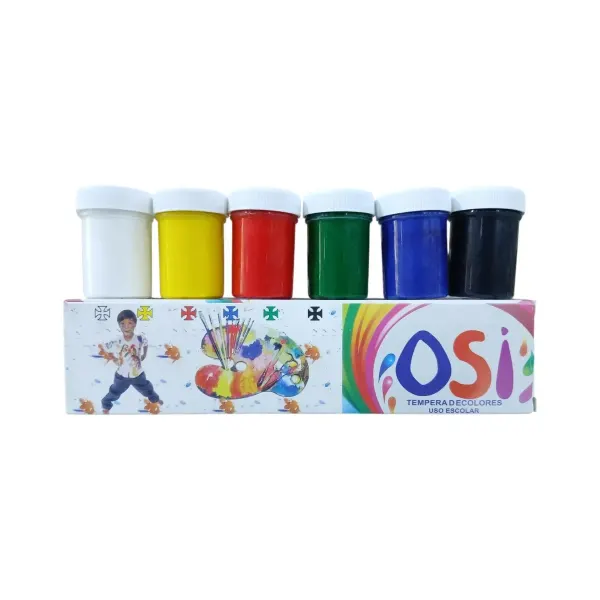 Tempera de 6 colores de 22 ml OSI