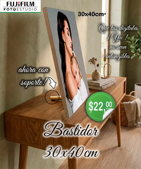 RETABLO de madera con foto 12R  tamaño  30x40