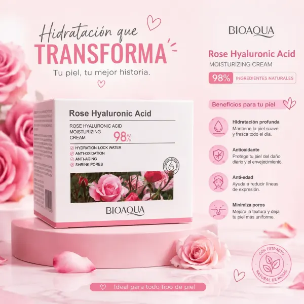 Crema hidratante rosas bioaqua