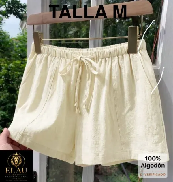 Short tela 100% algodón dama