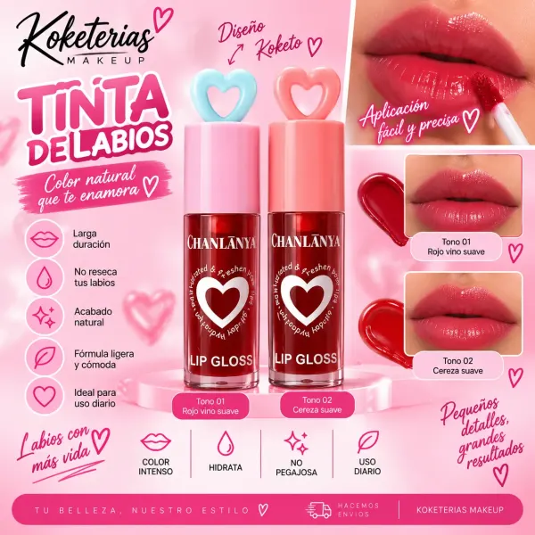 Tinta de labios corazón