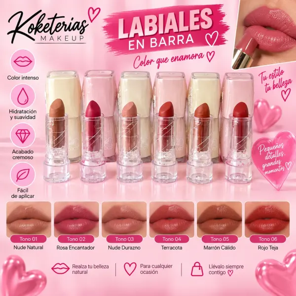 Labial barra Kevin y coco