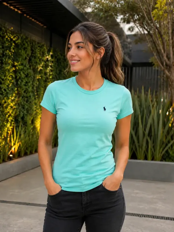 CAMISETA VERDE MENTA DE DAMA