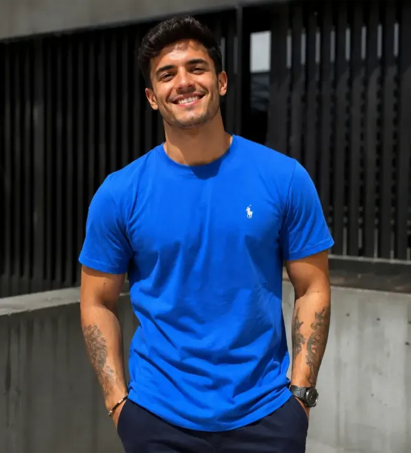 CAMISETA AZUL REY CABALLERO