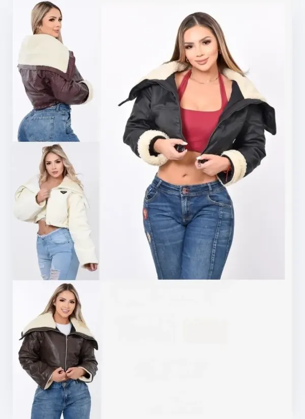 Chaqueta parada cuerina