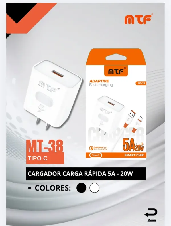 CARGADOR TIPO C MT-38