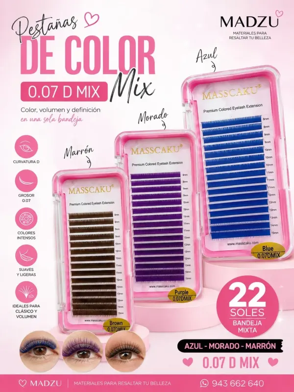 LASH MIX COLOR 0.07D