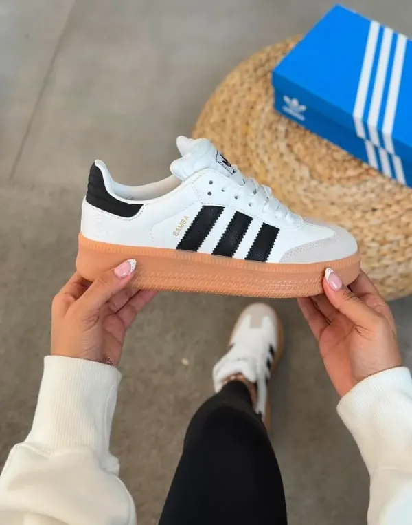 ADIDAS SAMBA PLATAFORMA BLANCA NEGRA