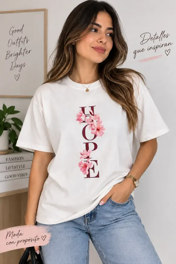 Camiseta Hope Algodón Silueta Amplia