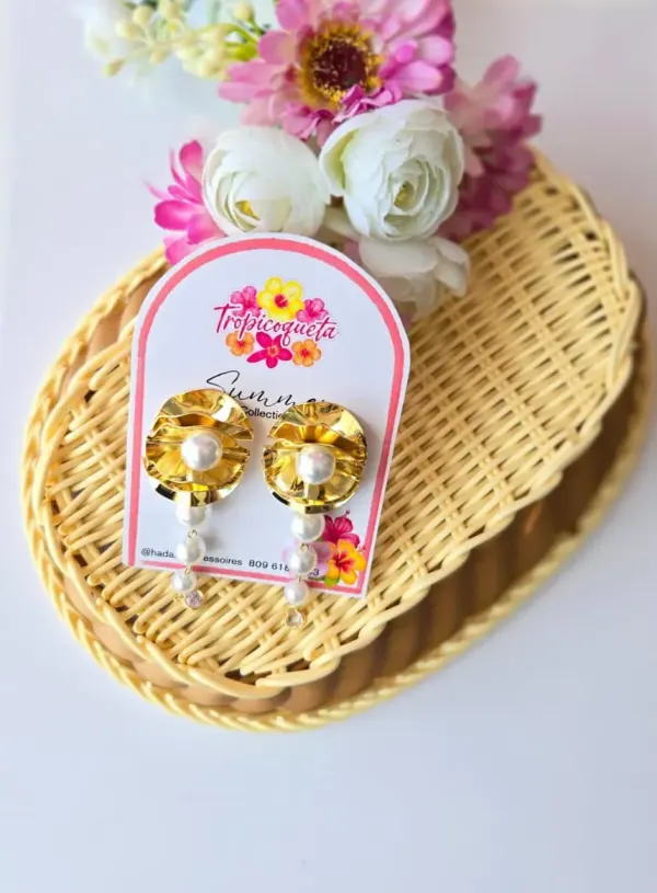 Aretes Rodinados Perlas