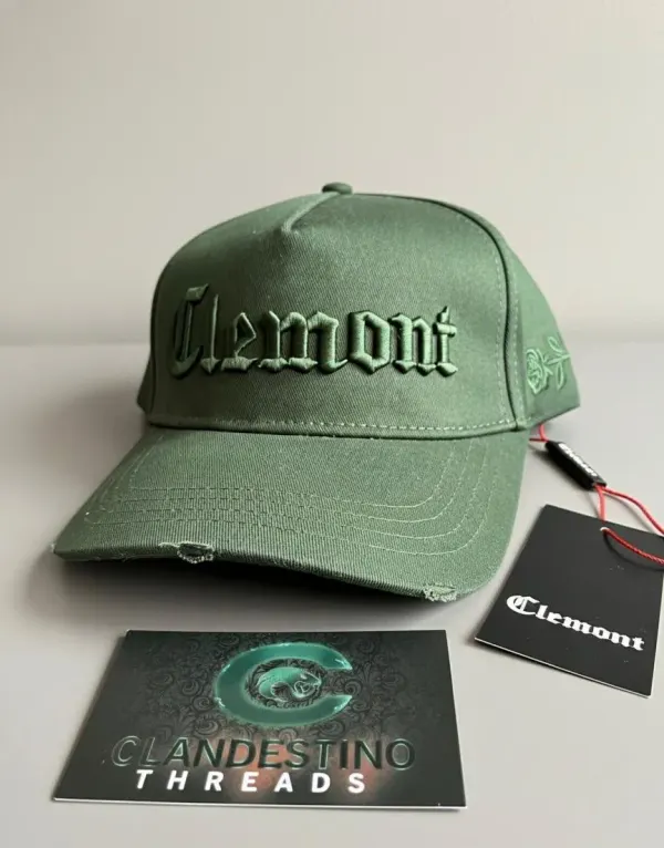 Gorra Clemont - Edición Especial Verde Oliva con Detalles Desgastados