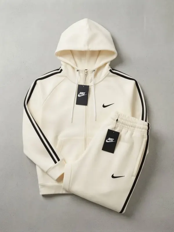 Conjunto Deportivo Urbano Minimalista (Crema/Negro)