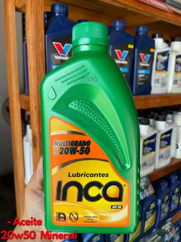 Aceite inca 20w50 mineral